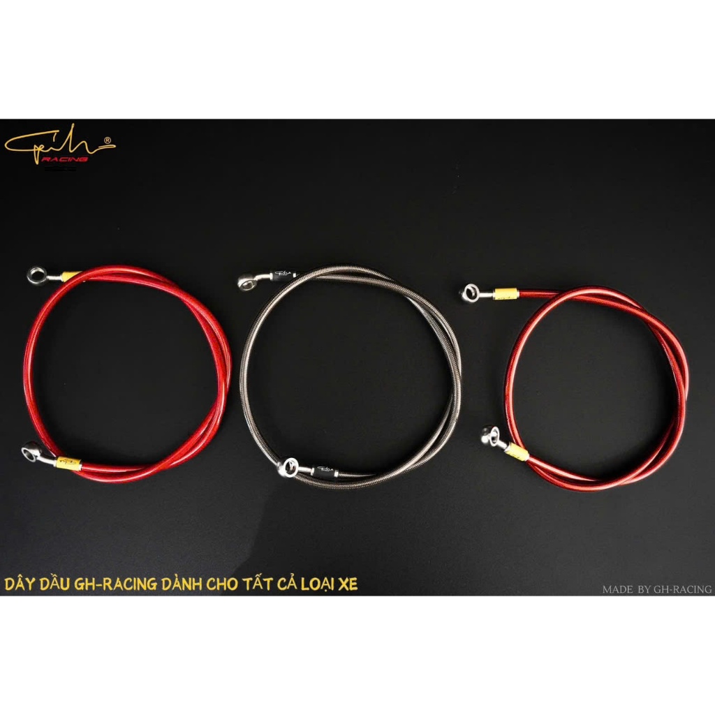 Dây dầu Ghracing bấm đầu inox cơ bản - dây dầu heo bấm đầu inox 2 đầu ghracing