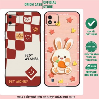 Ốp lưng Realme C11 / Realme C11 2020 / C11 2021 in hình caro đỏ, thỏ hồng may mắn, lovely rabbit