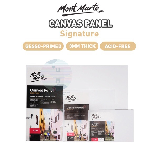 [NHIỀU SIZE] Toan vẽ dạng panel Mont Marte Canvas Panel (canvas căng trên bìa cứng)
