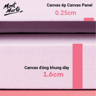 [NHIỀU SIZE] Toan vẽ dạng panel Mont Marte Canvas Panel (canvas căng trên bìa cứng)