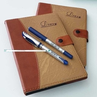 Sổ tay bìa da A5 có cài nút Diary
