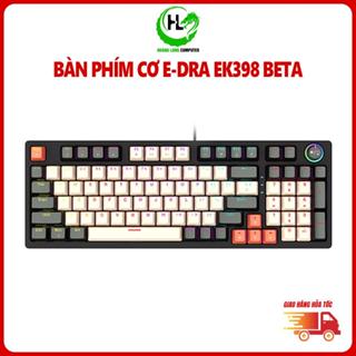 Bàn Phím Cơ E-DRA EK398 Beta Keycap ABS, LED Rainbow, Layout 98 Phím Bảo Hành 24 Tháng