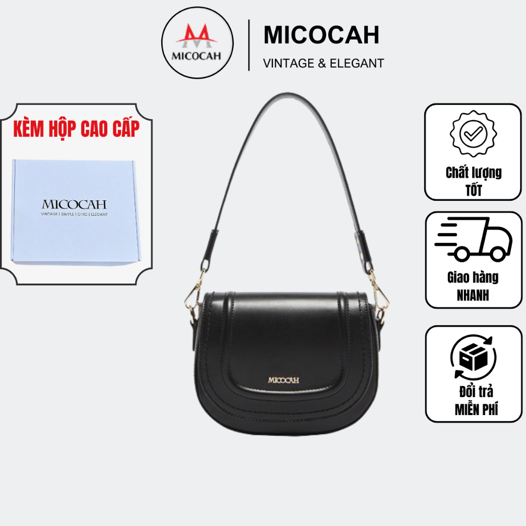 Túi MICOCAH + Hộp Quà (Túi Xách Nữ Đeo Chéo Kẹp Nách MICOCAH Thời Trang Da Cao Cấp Cực Đẹp MC57)