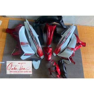  Bộ dàn áo Sirius màu trắng phối đỏ kendy dán sẵn tem   đi ốp đầu hello  dè zin  hàng 1 2. 