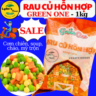 SALE (Hỏa Tốc HCM) 1KG RAU CỦ HỖN HỢP Đông Lạnh (ĐẬU HÀ LAN XANH, CÀ RỐT, BẮP NGỌT) làm cơm chiên