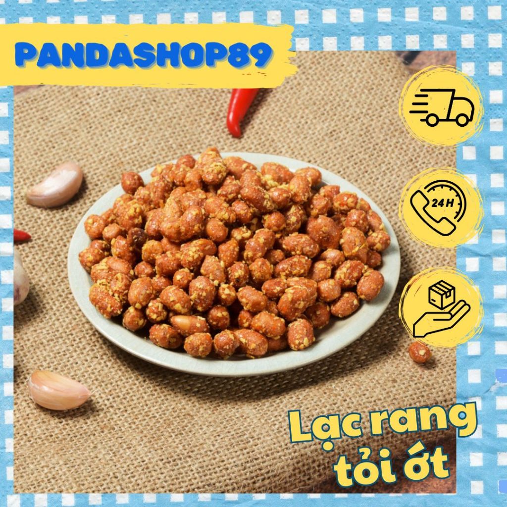 Đậu phộng rang tỏi ớt, lạc mắm tỏi ớt (hũ 235g)