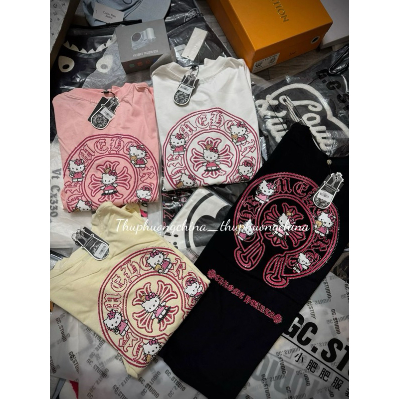 Áo phông hello kitty đá nam nữ