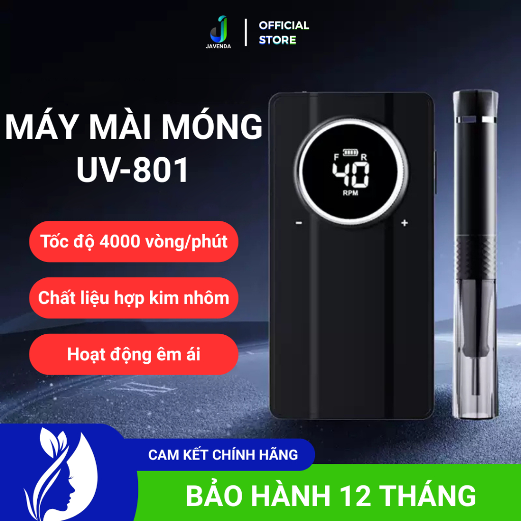 Máy mài móng UV-801, Máy Mài Móng Tích Điện, Máy Mài Nail Mài Gel Tích Điện Mini Cầm Tay - Tặng Kèm 