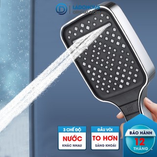  Vòi sen tăng áp bản to LADOHOME LD-9011 hiện đại 3 chế độ  lưu lượng nước lớn và chế độ nút bấm dễ sử dụng 