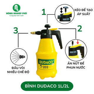 Bình Xịt Tưới Cây Phun Sương Dudaco Nông Nghiệp Phố, Bình Tưới Cây Mini 2 Lít, Bảo Hành 1 Đổi 1