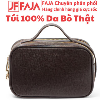 Túi cầm tay nam kết hợp đeo chéo Golf FTT Da bò 2 ngăn khóa kéo và khóa số kích thước 25.5x15x9cm