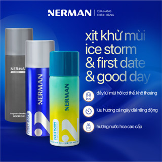 Xịt khử mùi nam giới hương nước hoa Good Day, First Date, Ice Storm Nerman 100ml