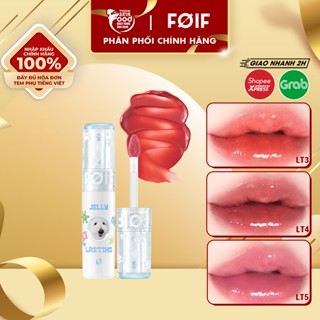 [New][Teddy Collection] Son tint bóng thuần chay, ẩm mịn, căng bóng Foif Jelly Lasting Tint 3g
