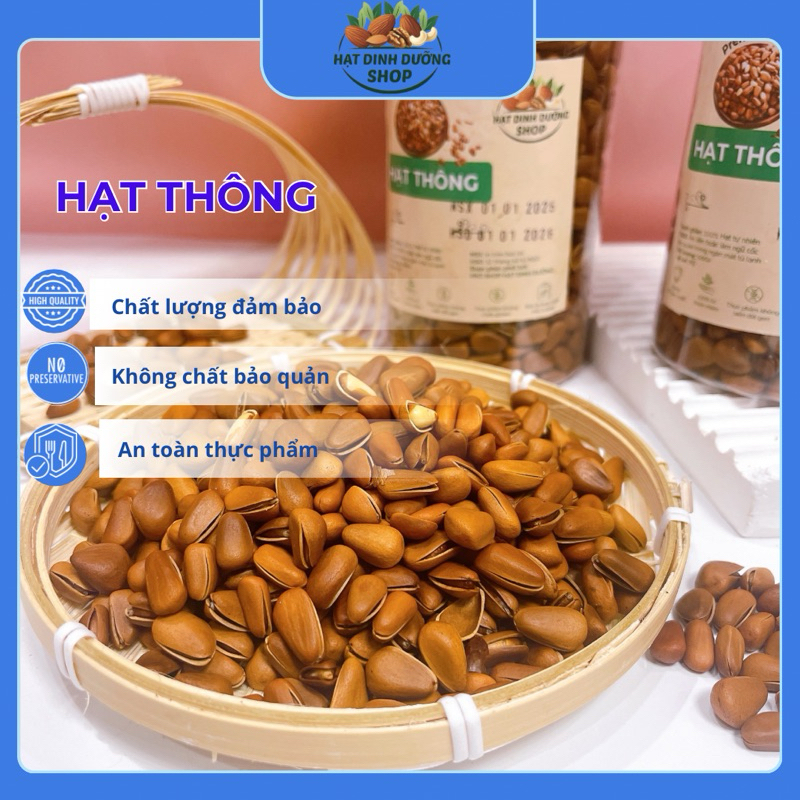 500G Hạt thông chuẩn Mỹ loại 1