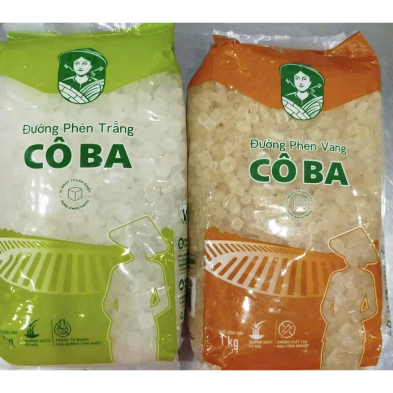 Đường phèn trắng ,đường phèn vàng cô ba túi 1kg