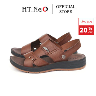Sandal nam HT.NEO da bò thật êm mềm kết hợp với đế kếp cao 3,5cm giúp tôn dáng ,tăng chiều cao , kiểu dáng lịch sự SD-18