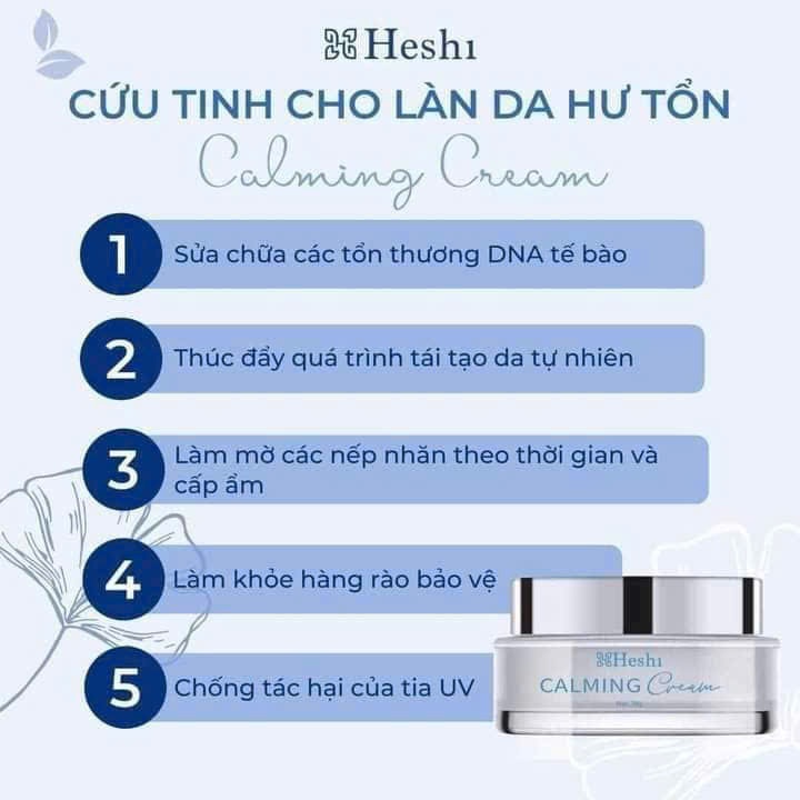 HESHI CALMING CREAM – KEM DƯỠNG PHỤC HỒI & LÀM DỊU CHUYÊN SÂU CHO DA MỎNG YẾU