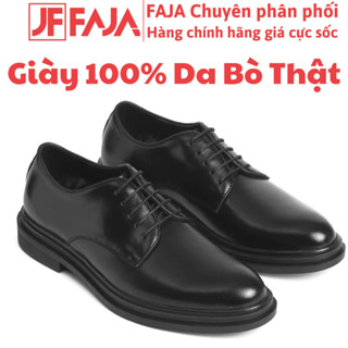 Giày da Derby nam mũi tròn FTT Leather giày tây da bò tăng chiều cao mẫu trơn đế cao su đúc F0301