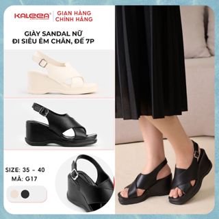 Kaleea - Giày Cao Gót Đế Xuồng Quai Chéo Hack Dáng Độn Đế 7P - G17