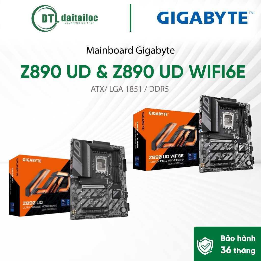 Mainboard GIGABYTE Z890 UD & Z890 UD WIFI6E ATX/ LGA 1851 / DDR5 | Chính Hãng | Bảo hành 36 tháng