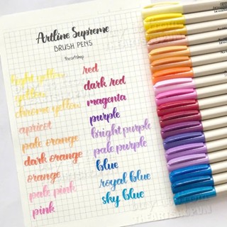 (HỎA TỐC) Bút đầu cọ ARTLINE SUPREME brush pen bảng màu 1 (EPFS-F) THEARTSHOP