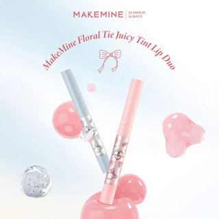 (Mã Lẽ )Son kem bóng 2 đầu MAKEMINE Make You Mine Juicy Tint Lip Duo trong suốt căng mọng 2in1 chì kẻ môi Make Mine