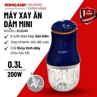 Máy xay ăn dặm mini Engler EL5144 6 lưỡi cối thủy tinh xay siêu mịn thịt tôm cá rau củ quả