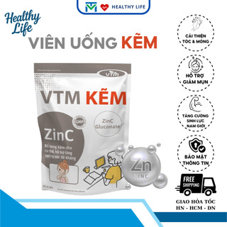  Viên uống VTM Kẽm bổ sung kẽm ZinC gói 30v 