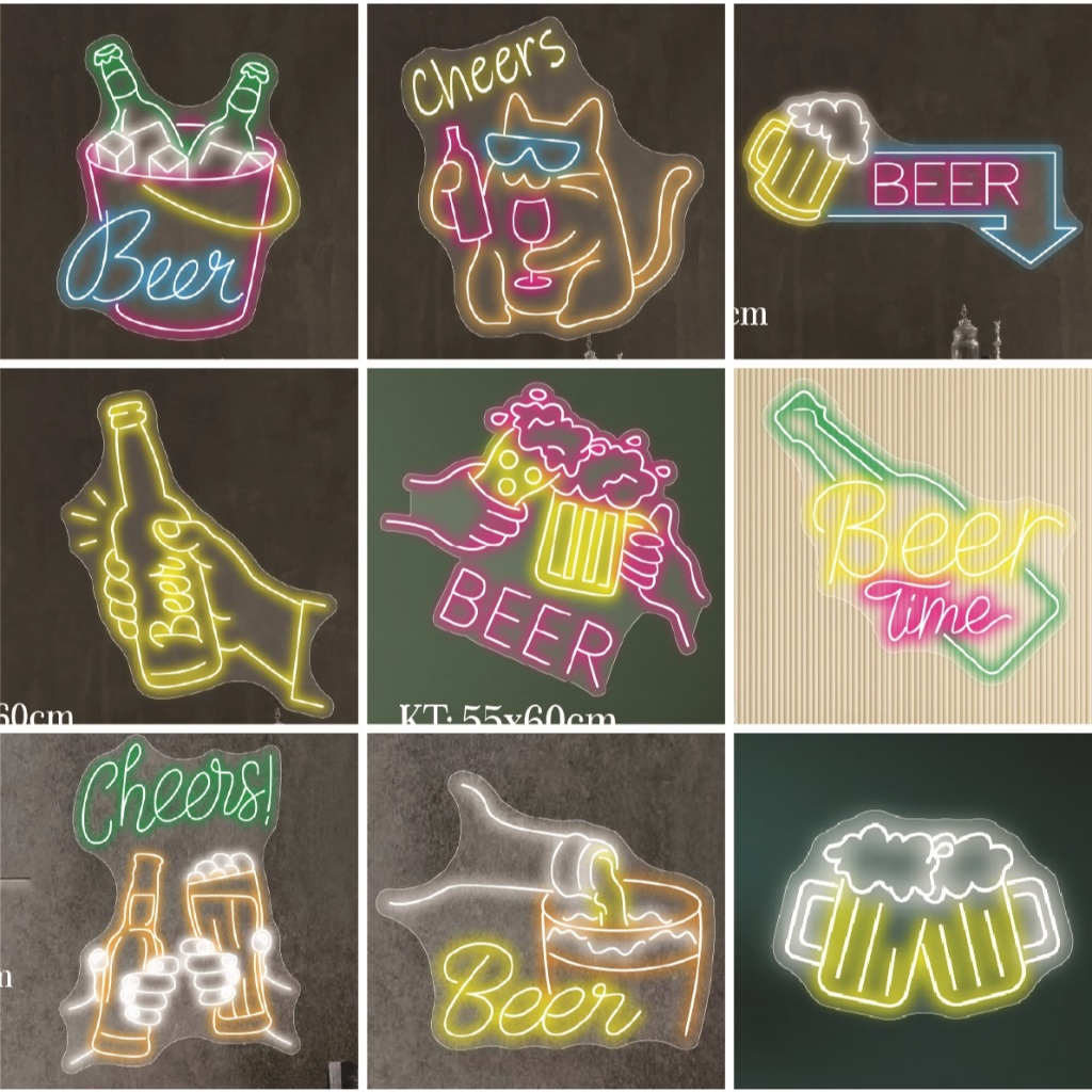 Đèn Led Neon Cốc Bia & Chữ "Beer" – Điểm Nhấn Cực Chill Cho Quán Bar của nhà Kineon