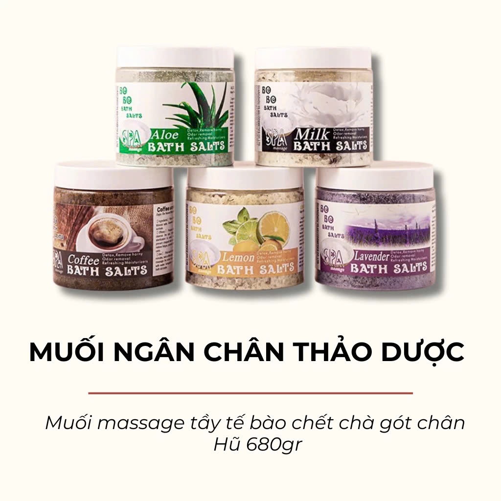 Muối ngâm chân chà gót , loại bỏ tế bào chết chân đủ vị