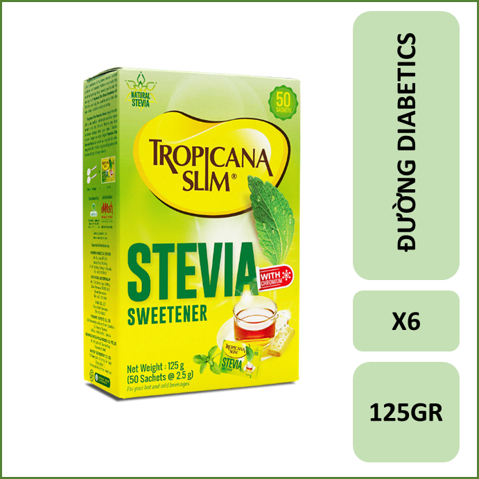   Combo-6  Đường Ăn Kiêng TropicanaSlim Stevia  125g  