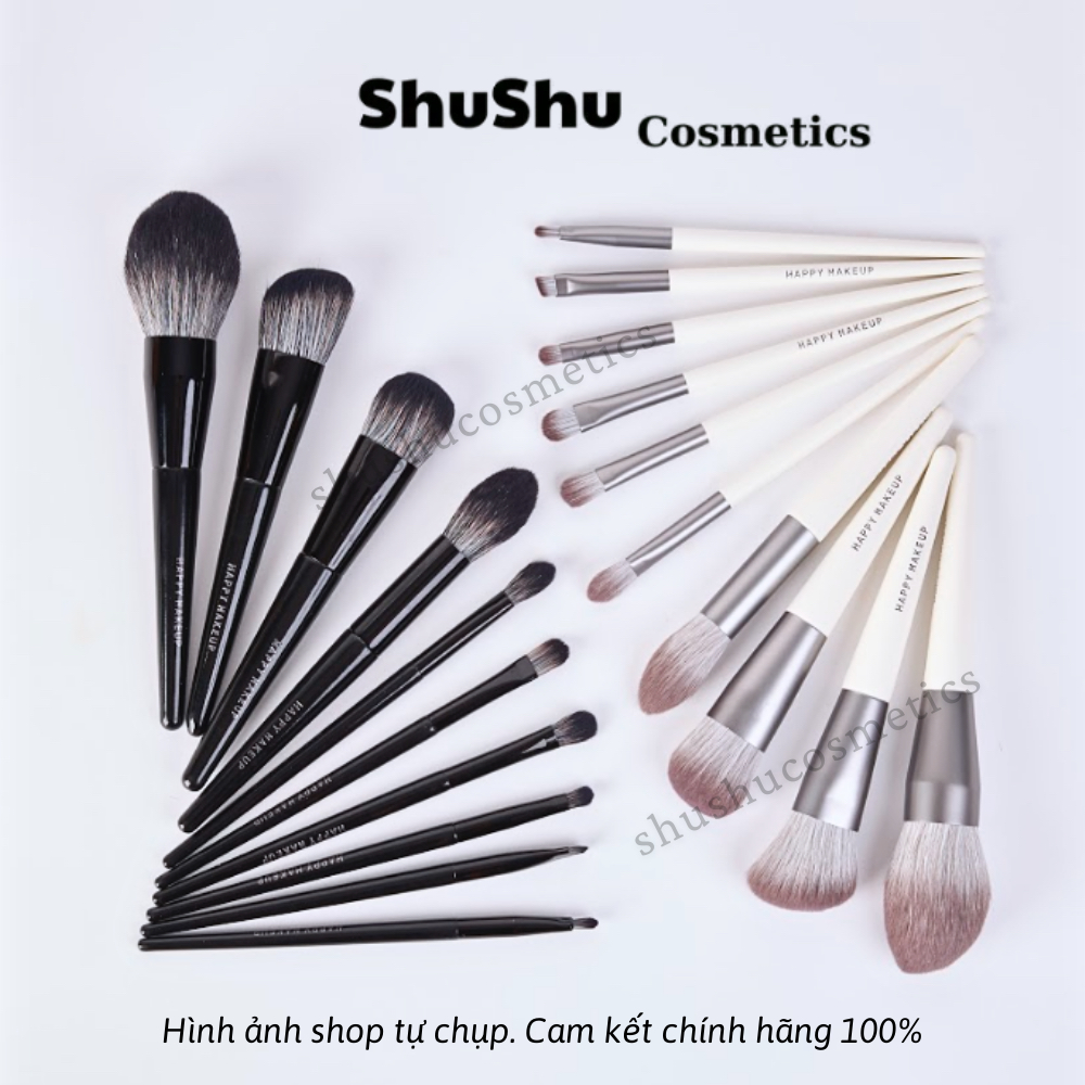 Bộ Cọ Trang Điểm 10 Cây Happy Makeup Chuyên Makeup Cá Nhân Lông Siêu Mềm SHUSHU COSMETICS