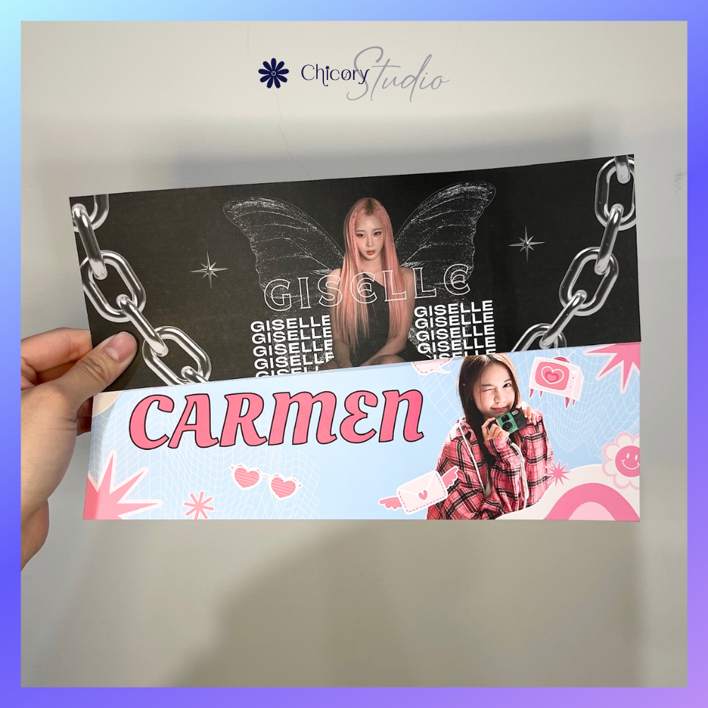 HAND BANNER SET 2 HÌNH SIZE MỚI DỄ NHÌN - BANNER/SLOGAN GIẤY CẦM TAY Kpop,Thần tượng, Idol