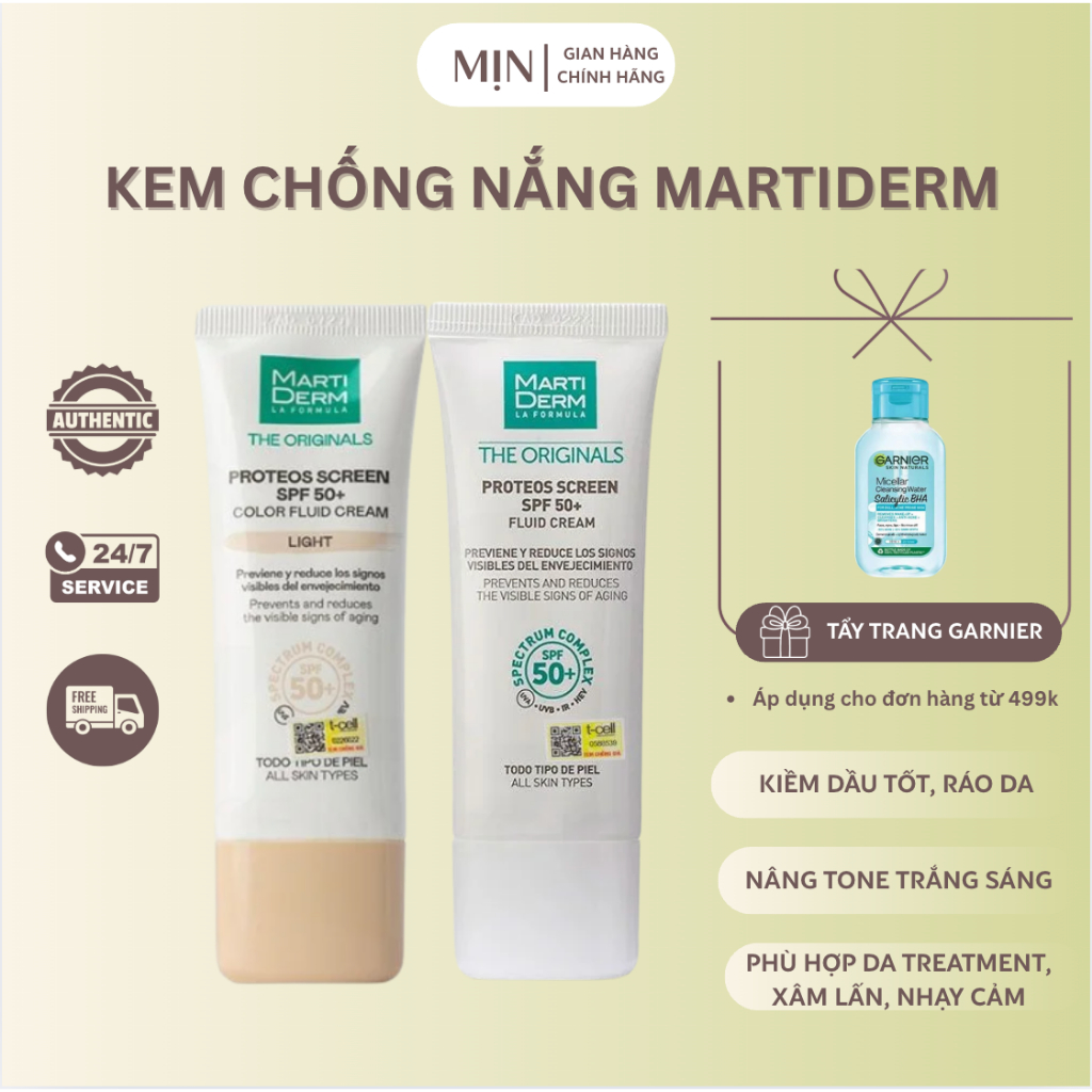 [CÔNG TY] Kem Chống Nắng Martiderm SPF 50+ Giúp Ngăn Ngừa Lão Hoá, Bảo Vệ Da Hiệu Quả 40ML