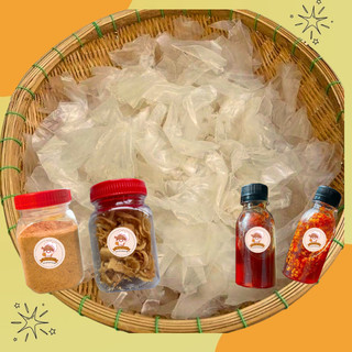  1 KG BÁNH TRÁNG RÌA Ủ BƠ THƠM DẺO  TẶNG FULL TOPPING+ MUỐI+ 2 LOẠI SỐT + HÀNH PHI -ăn vặt cô vy 