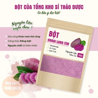 Bột khoai lang tím sấy lạnh 100g, bột rau củ tạo màu tự nhiên, làm bánh, nấu chè