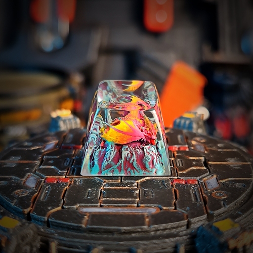 Keycap rồng wyvern hồng, resin keycap, keycap wyvern, keycap custom, bàn phím cơ, keyboard