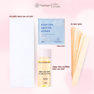 Dụng cụ dành cho Sáp con lăn và Sáp hũ ấm Nowax: Giấy wax, que wax, dầu lau sáp, khăn làm sạch Nowax