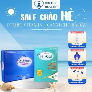  Bộ đôi Vitamin tổng hợp Avisure Mama - Canxi hữu cơ cho bà bầu và sau sinh Avisure Hical 120 viên 