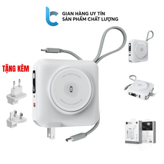 Củ kiêm Pin Dự Phòng WIWU All-Round 6in1 15.000mAh 45W Wi-P051 (Tích hợp Cáp USB-C, Chấu AC)