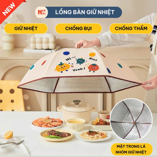 Lồng Bàn Giữ Nhiệt Đậy Thức Ăn Nhà Niêu Gấp Gọn Tiện Lợi Chống Côn Trùng Bụi NA56