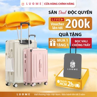Vali Kéo Du Lịch LUGME LME-02 Size 20 Và Size 26 Khóa Bảo Mật Chống Va Đập Trầy Xước Bảo Hành 5 Năm