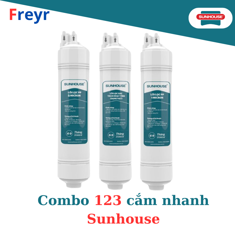 Combo 3 Lõi Lọc Thô Đúc Sunhouse Dòng Cắm Nhanh Dùng Cho Model SHA8818K, SHA8878KV, SHA8879K, SHA8858K, SHA8869K