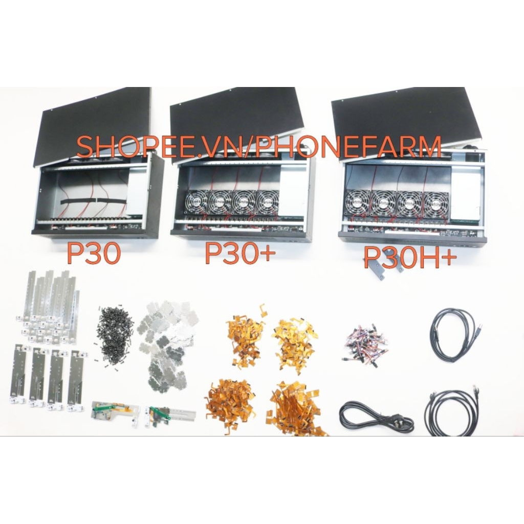 Box PhoneFarm P30 HXT chính hãng | Build 20 main Samsung | FPC | LAN/USB | Full phụ kiện | Không gồm