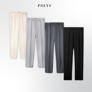 Quần âu nam POLYS, form suông, lưng chun ẩn tinh tế, chất co giãn 2 chiều, QUẦN ÂU DÀI