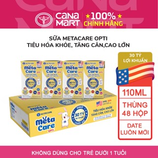 Thùng sữa bột pha sẵn Nutricare Metacare Opti tiêu hóa khỏe, tăng cân, cao lớn (110ml x 48 hộp)