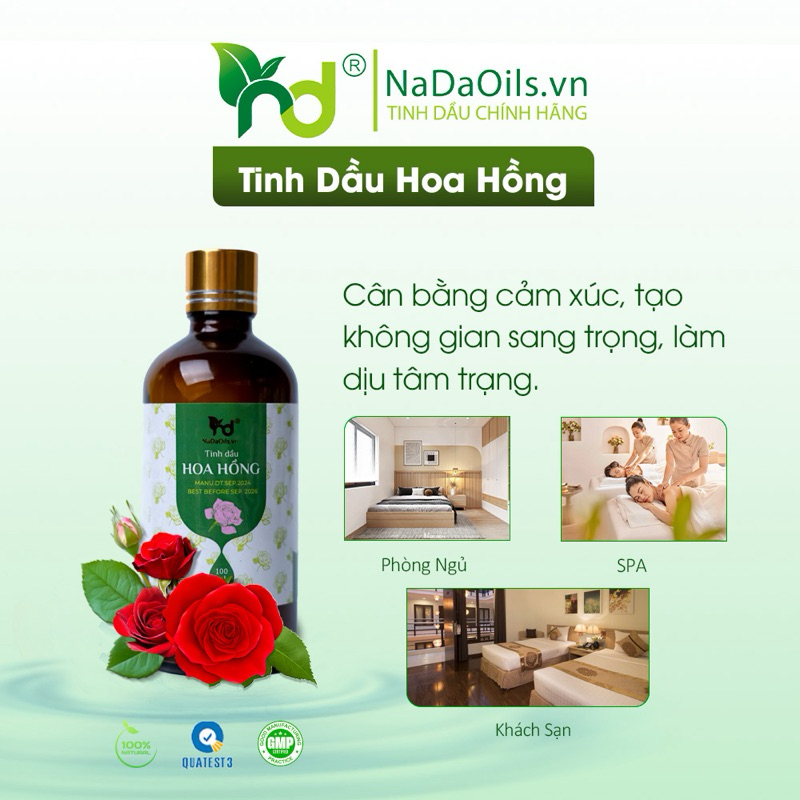 Tinh Dầu Thiên Nhiên Hoa Hồng_NADA OILS
