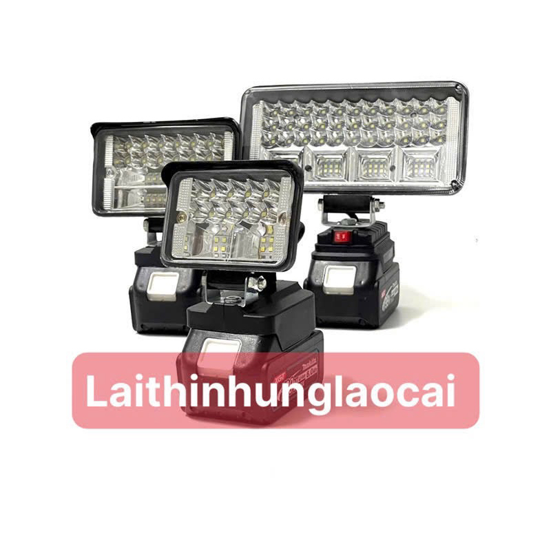 Đèn tích điện bóng Led siêu sáng dùng chân pin máy khoan rất sáng và được nhiều thời gian