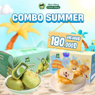  COMBO SUMMER  Bánh Mochi Bơ Dừa Bánh Phô Mai Nam Việt Quất Không Đường Ít Calo Shin Food Mềm Dẻo Ăn Kiêng Thơm Ngon 