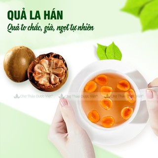 5 qủa la hán, la hán quả to, già, chắc, vị ngọt tự nhiên, nguyên liệu nấu trà thanh nhiệt, giải khát
